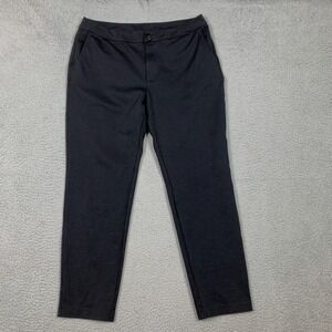 American Giant Ankle Pant Women's 14 Black Ponte Slim Straight Stretch Pro Modal